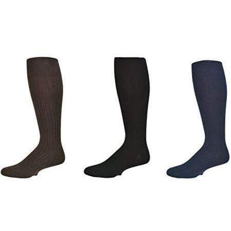 Men's Combed Cotton Crew Socks, Business Casual Footwear (3 Pair