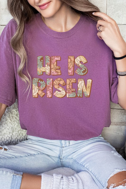 He is Risen Easter Comfort Colors Graphic Tee