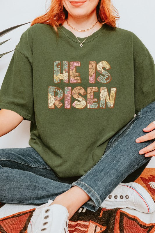 He is Risen Easter Comfort Colors Graphic Tee