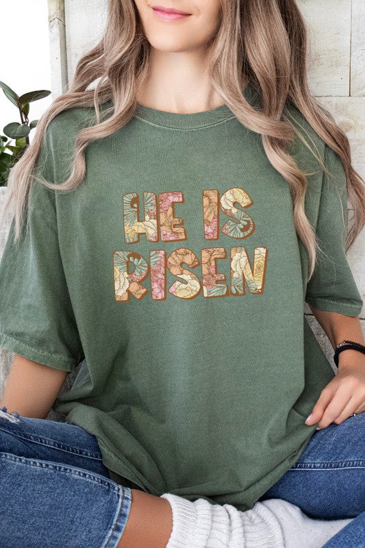 He is Risen Easter Comfort Colors Graphic Tee