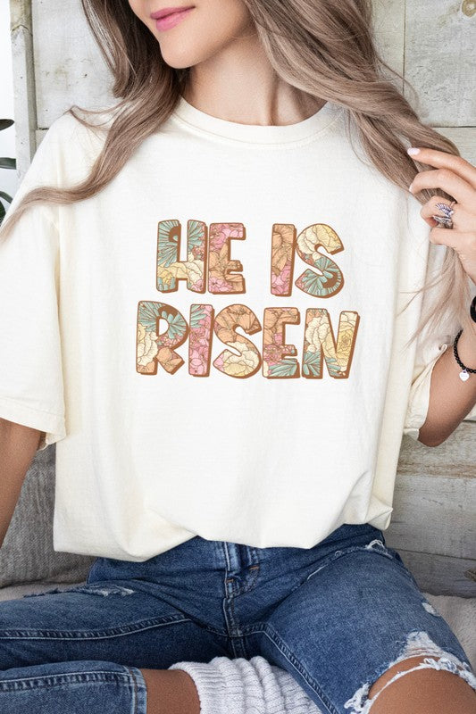 He is Risen Easter Comfort Colors Graphic Tee