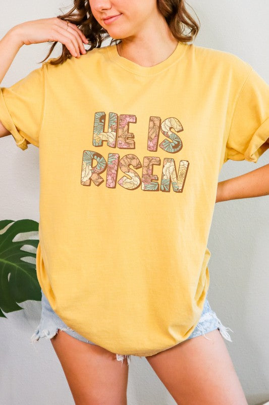 He is Risen Easter Comfort Colors Graphic Tee