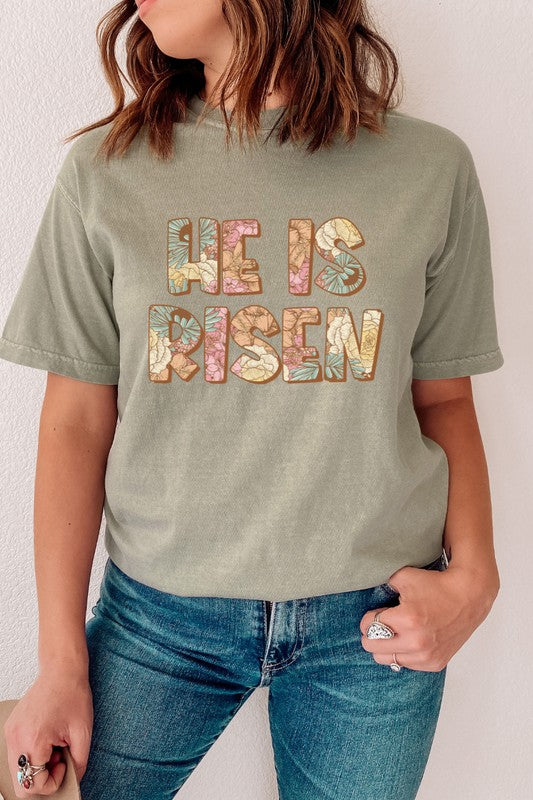 He is Risen Easter Comfort Colors Graphic Tee